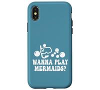 Wanna Play Mermaids? Lunettes de Natation Amusantes avec Tuba Bulles Coque pour iPhone X/XS