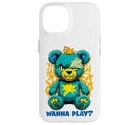 Wanna Play Ours en Peluche Effrayant Motif Street Art Coque pour iPhone 14