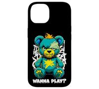 Wanna Play Ours en Peluche Effrayant Motif Street Art Coque pour iPhone 14