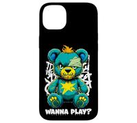 Wanna Play Ours en Peluche Effrayant Motif Street Art Coque pour iPhone 14 Plus