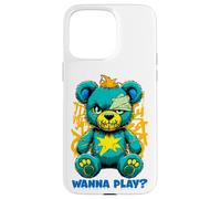 Wanna Play Ours en Peluche Effrayant Motif Street Art Coque pour iPhone 15 Pro Max