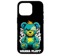Wanna Play Ours en Peluche Effrayant Motif Street Art Coque pour iPhone 16 Pro