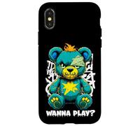 Wanna Play Ours en Peluche Effrayant Motif Street Art Coque pour iPhone X/XS
