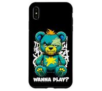 Wanna Play Ours en Peluche Effrayant Motif Street Art Coque pour iPhone XS Max