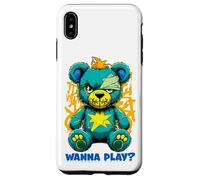 Wanna Play Ours en Peluche Effrayant Motif Street Art Coque pour iPhone XS Max