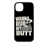 Wanna Rub My Butt Pitmaster Pork Shoulder Grill Blague Coque pour iPhone 14 Plus
