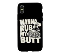 Wanna Rub My Butt Pitmaster Pork Shoulder Grill Blague Coque pour iPhone X/XS