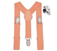 WannGe Bretelles en forme de Y pour enfants avec bretelles réglables et confortables pour garçons et filles, Orange/rose, taille unique