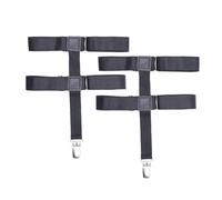 WannGe Jarretière de cuisse réglable pour femme, jarretière de jambe élastique avec clips Style punk gothique pour chaussettes hautes, b-noir, taille unique
