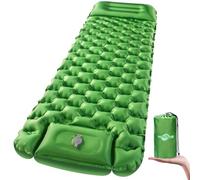 WANNTS Matelas de couchage gonflable ultra léger pour camping, randonnée - 190,5 x 63,5 cm, pompe intégrée, ultime pour le camping, la randonnée - Airpad, sac de transport, kit de réparation - Matelas