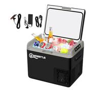 WANNYTON 18L Glacière à Compresseur, Mini Frigo 12/24/100-240V, Petite Réfrigérateur Portable avec Poignées pour Voiture, Camion, Pique-nique, Camping, Domicile