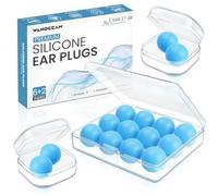 Wanocean Bouchons d'Oreille Anti-bruit pour Dormir, 8 Paires de Boule Quies en Silicone Réutilisables Imperméables, Doux et Modélisables, SNR 27 dB