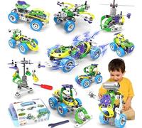Wanonoo Jeu de Construction, Blocs de Construction 120 PCS 10-en-1Jouet éducatif STEM pour Enfants 4 5 6 7 8 9 Ans, Cadeaux de Luxe Jouet éducatif STEM pour Enfants 4 5 6 7 8 9 10Ans Jouet de Pâques