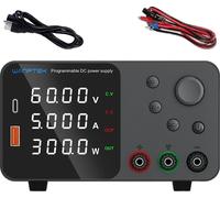 WANPTEK Alimentation DC, puissance de sortie 300W, plage de tension 0~60V, TPS605 Noir