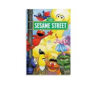 WANQIAN Sesame Street Poster mural décoratif sur toile style vintage sans cadre pour salon, chambre à coucher, 60 x 90 cm
