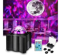 WANRAYW Projecteur d'étoiles, 15 en 1, lumière de nuit avec télécommande, projecteur de galaxie avec haut-parleur Bluetooth, lumière de lune pour chambre à coucher, salle de jeux, fête, lumière