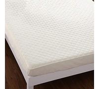 Wanshiok Mattress supérieur Respirant Protecteur, Matelas de lit de Couleur Unie en Polyester Fibre brossé en Relief