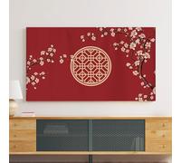 Wansiman Couverture de Télévision Protection,TV Housse Anti-poussière Housse de Protection Universelle,Cache-PoussièRe pour TéLéViseur éLastique,Respirant,Dissipation,pour TV de 22 à 70 Pouces