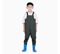 Wansiman Cross Water Poitrine Waders,Water Cuissardes de pêche,Pantalon de Pataugeoire avec des Bottes,imperméable,Respirant,Unisexe,Enfant,pour Pêche à la Mouche,Aventures en Plein Air