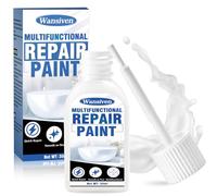 Wansiven Peinture de réparation émail, peinture murale, peinture pour baignoire Répare les petits défauts, Convient aux baignoires, meubles, murs, placards, portes et fenêtres 30 ml (Blanc)