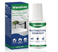 Wansiven Peinture pour baignoire blanc, vernis de réparation pour carrelage Spécialisé dans la réparation des petits défauts, rayures et fissures des céramiques de baignoires et d'éviers 30 ml