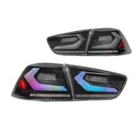 WANSONGHUI Ensemble De Feux Arrière Pour Mitsubishi Pour Lancer Pour EVO Pour EX Pour SE Pour ES Pour GT Pour GTS Pour DE X 2007-2020 Ensemble Feux Arrière DRL À LED(Clear With RGB)