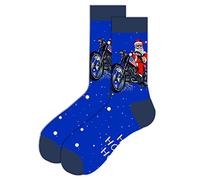 Wansruee Chaussettes de Noël pour homme, chaussettes de Noël en coton pour homme, cadeaux Père Noël, Moteur Père Noël C7, taille unique