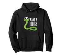 Want a Hug Snake - Drôle de Serpent de Dessin animé pour Amoureux des Reptiles Sweat à Capuche