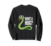 Want a Hug Snake - Drôle de Serpent de Dessin animé pour Amoureux des Reptiles Sweatshirt