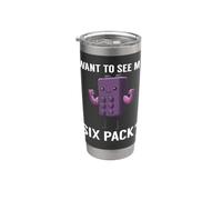 Want To See My Six Pack de briques de construction violettes Gobelet isotherme en acier inoxydable double paroi