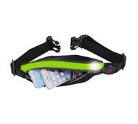 Wantalis Xtens Light Ceinture de course 2 en 1 Extensible, étanche à la pluie et Lumineuse (LED rechargeable USB)