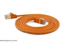 Wantec Patchcable SSTP CAT7 Ste. CAT6a d=4mm 0,25m orange