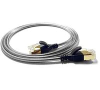 WANTECWire Câble Patch blindé CAT6a avec Gaine en Acier Inoxydable résistante à la Pression Länge 2 m argenté