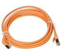 wantecWire Câble Patch Extra Fin Cat.7 catégorie 6 blindé SSTP - 1 connecteur coudé - Longueur : 3 m - Orange