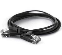 wantecWire Extra Slim CAT.6 UTP Patch Cable 1m Black black Länge 1m