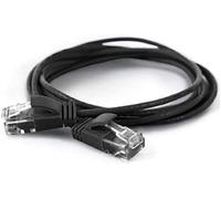 wantecWire Extra Thin Patch Cable CAT.6 UTP Length 3 m Black black Länge 3m