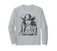 Wanted and Wild Cowgirl Vibe Retro Western Art Manche Longue
