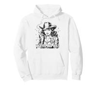 Wanted and Wild Cowgirl Vibe Retro Western Art Sweat à Capuche