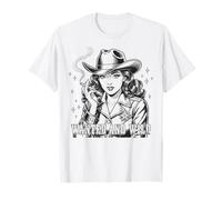 Wanted and Wild Cowgirl Vibe Retro Western Art T-Shirt
