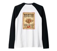 Wanted Dead Not Alive | Récompense Tacos de Poisson Manche Raglan