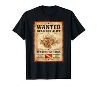 Wanted Dead Not Alive | Récompense Tacos de Poisson T-Shirt Graphique avec Valeur