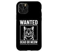 Wanted Dead Or Meow Lettre en Forme de Chat Coque pour iPhone 11 Pro