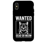 Wanted Dead Or Meow Lettre en Forme de Chat Coque pour iPhone X/XS
