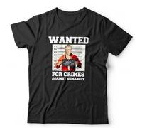 Wanted for Crimes Against Humanity Bill Gates Tshirt Unisex Black XL