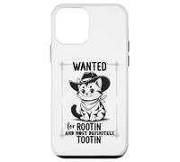Wanted for Rootin Most Definitely Tootin Cowboy Cat Farting Coque pour iPhone 12 Mini