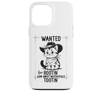 Wanted for Rootin Most Definitely Tootin Cowboy Cat Farting Coque pour iPhone 13 Pro Max