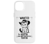 Wanted for Rootin Most Definitely Tootin Cowboy Cat Farting Coque pour iPhone 14 Plus