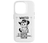 Wanted for Rootin Most Definitely Tootin Cowboy Cat Farting Coque pour iPhone 14 Pro