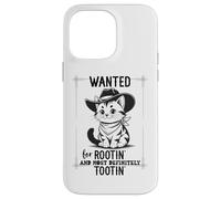 Wanted for Rootin Most Definitely Tootin Cowboy Cat Farting Coque pour iPhone 14 Pro Max
