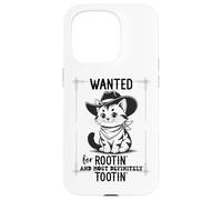Wanted for Rootin Most Definitely Tootin Cowboy Cat Farting Coque pour iPhone 15 Pro